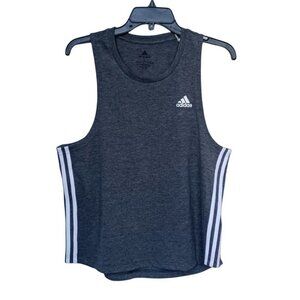 🤩Adidas Womens Tank Top Sz L Gray Athletic Relaxed Fit W 3S SJ THANK GN1537 New